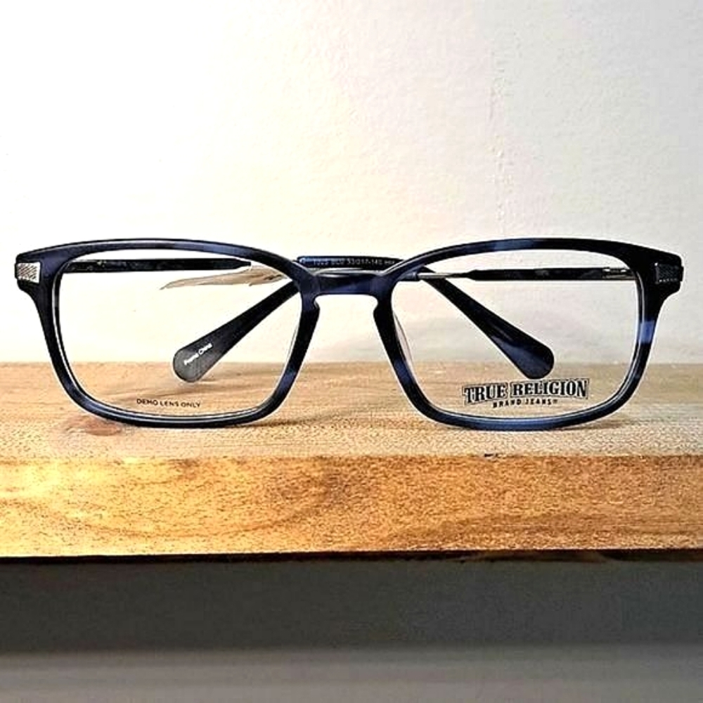 NEW True Religion Eyeglass Frame, Rx'able, blue/gray, Unisex glasses, trendy men